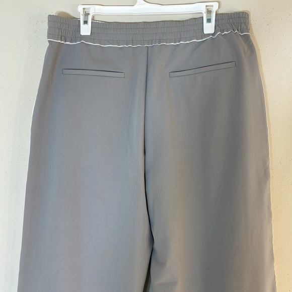 NWT. Zara Large Grey Wide Leg Pull On Pants. - Picture 8 of 9
